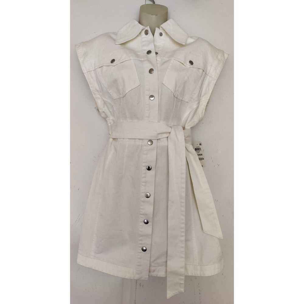 Culpos x INC International Concepts Jean Dress Mini White NWT SZ MED MSRP $120